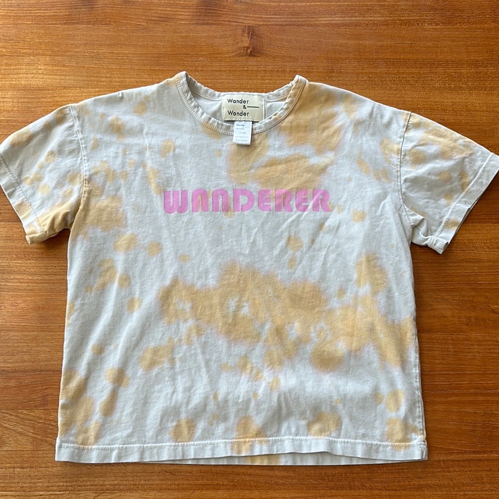Kids Tie-Dye T-Shirt - Cream and Tan